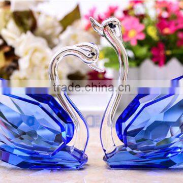 2016 Fabulous souvenirs clear crystal swan for wedding decoration