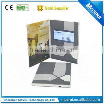 Manunfactury price 4.3 inch lcd video greeting card / video booklet / lcd video booklet for invitation