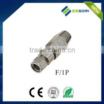 Compression water proof f male connector for 4C 5C coaxial cable use
