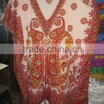 New Design 2016 Dress For Girls/ Ladies Pure Rayon Caftan / Kaftans From Jaipur India Wholesale