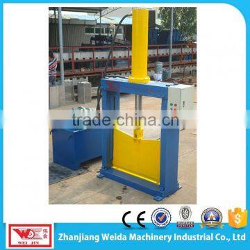 Single blade rubber tire cutting machine/rubber bale cutter