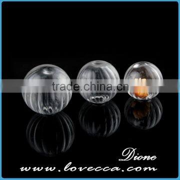 Pumpkin Shape glass ball for jewelry making clear 25*5mm round glass cover