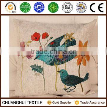 high quality painting of flowers and birds in traditional Chinese style custom cushion cover