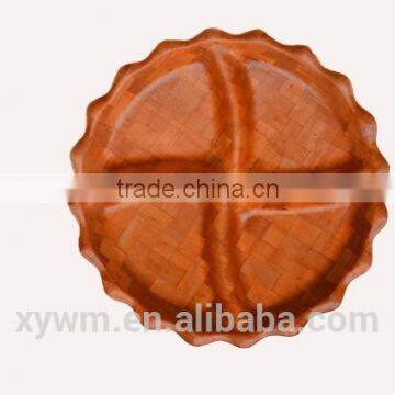 Dried Fruit and Snacks Woven Salad Plate With Waves Edge photo-3