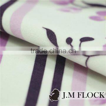 Blue Flower Pattern Print Flocking Flocked Fabrics for Sofa photo-3