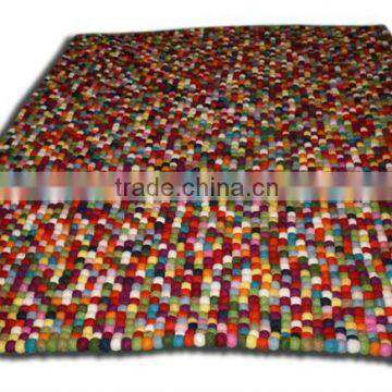 Rectangle Felt Ball Rug/ Carpet / Teppich