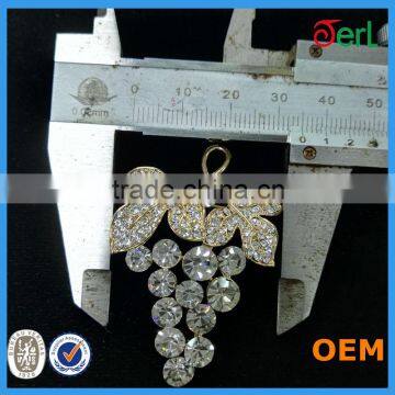 Newest Design Grape Shape Rhinestone Brooch for Silk Invitation Boxes photo-5
