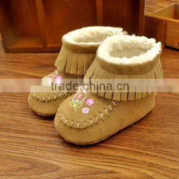XIAOLIUBAO OEM Winter New Born baby shoe 2016, leather baby shoe, wholesale baby shoe baby booties shoes leather boots for baby