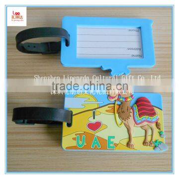 Custom Made Travel 3D Soft Pvc Luggage Tag, OEM Custom Travel Wholesale Silicone Luggage Tag photo-3