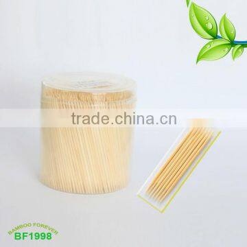 6.5cm*1.8mm Big PP Ruber Jar Bamboo Two Piont Toothpick