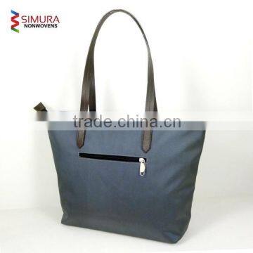 Polyester Fabric Ladies Hand Bag with Zipper Closing