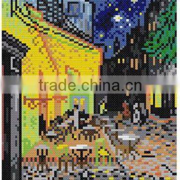 2015 Mosaic Diamond Embroidery Painting With Wooden Frame;Magic Cube Crystal Diamond Painting