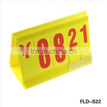 Hangzhou factory single-column triangular price tag display,price display sign