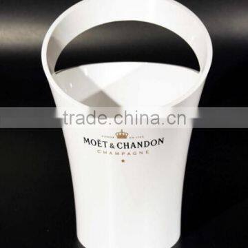 Food grade plastic acrylic champagne ice bucket with handle