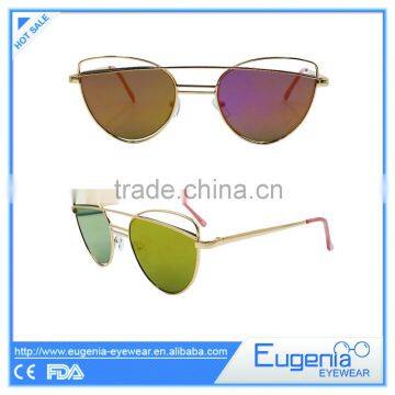 wholesale fashion latest frame mirror lens sunglasses 2016