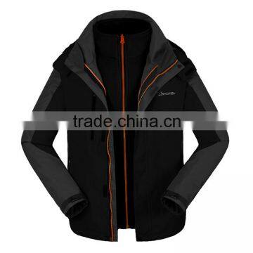 2014 new design hardshell jacket black jacket