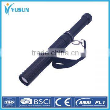 The new lighting LED extension rod mace rubber handle light charging self-defense self-defense flashlight torch