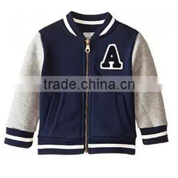 Fashion Zipper Up Fleece hoody Clothing Baseball Elements Kids clothes 2015 Baby Boy's Jackets