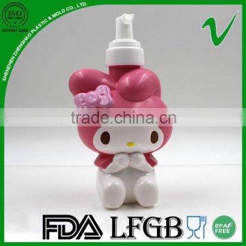 PP custom empty pump cartoon plastic shampoo bottle