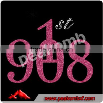 Customized Iron On AKA 1908 Glitter Applique Wholesale for Shirts