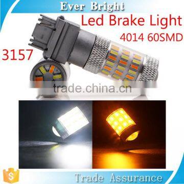 3157 Auto Led Light White& Amber 4014 60SMD the Third Brake Light Led Car Turning photo-1