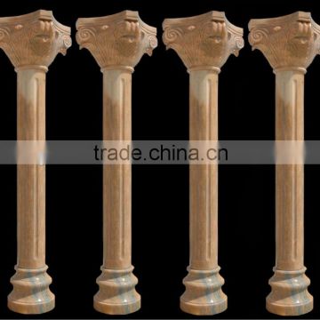 Classic Red Greek Square Marble Columns