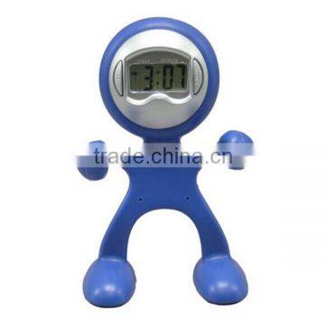 Man shaped digital mini lcd clock