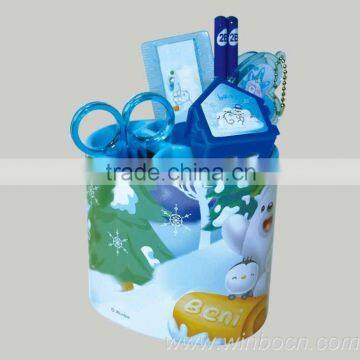 New students tin cute children stationery set