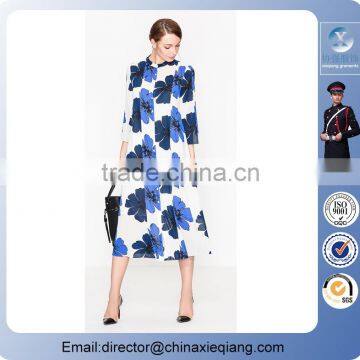 2016 Fashion Ladies Designer Elegant Floral Skirt Dress
