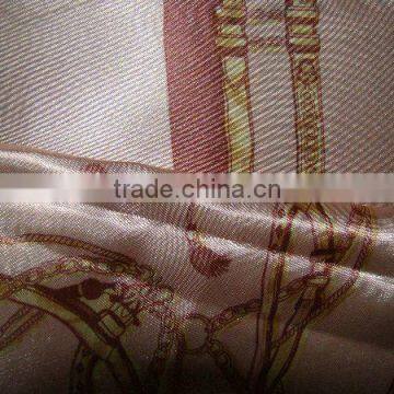 printed sateen weave fabric