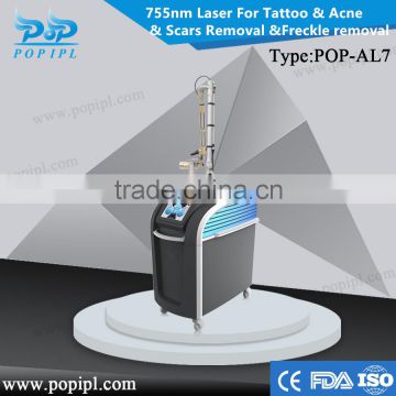 best machine Professional Multifunction POPIPL's 755nm Alexandrite Laser and long pulsed laser 1064nm and 532 laser