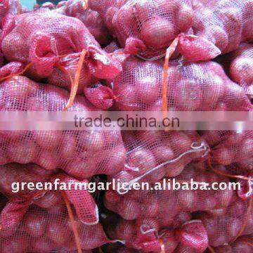 Chinese fresh red onion packing in mesh bags