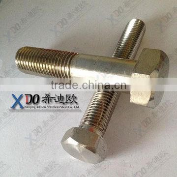 317L .316L. 724L. 725LN. 347 stainless steel fastener hex half threaded bolts DIN 931