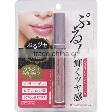 Make up Honey Lip Gloss Made in Japan Vanila Mint Scent Collagen and hyalurinic Acid