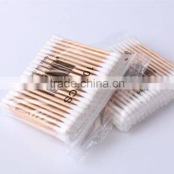 100pcs natural wood stick earpick cotton swabs