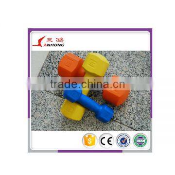 SANHONG Manufacture High Quality Plastic Dumbell Set With Rack photo-2