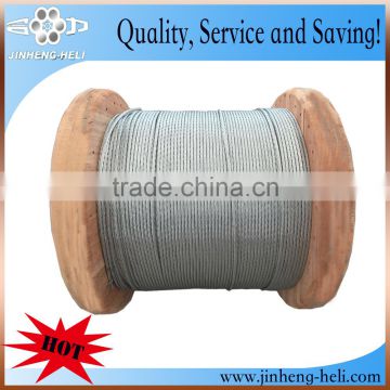 Galvanized steel strand for structure cable 1*7