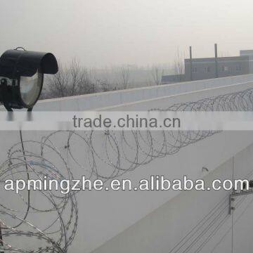 China Galvanzied cross razor wire / Blade wire / Concertina wire Factory