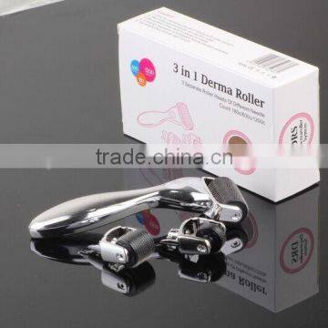 Hot Sale Dermaroller 180needles 600needles 1200needles 3 in 1 Derma Roller Titanium Micro Needle Roller photo-3