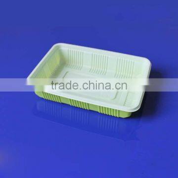 rectangle disposable plastic fruit tray, food packing tray