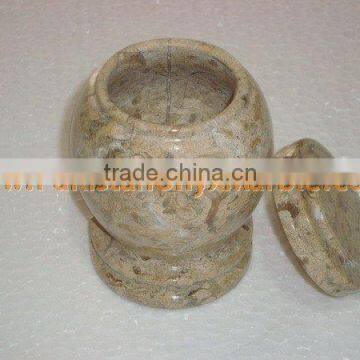 DECORATIVE FOSSIL MARBLE CREMATION URNS photo-2