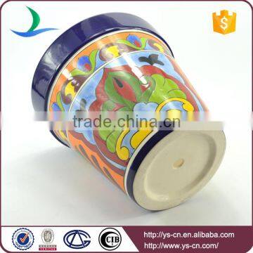 YSfp0007-03 Round Shape Hand Print 12 Inch Flower Pot for Garden photo-4