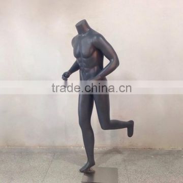 Newest fiberglass male headless sporting running mannequin