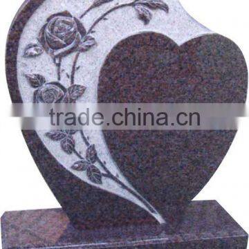 Flower Carvevd China Black Granite Gravestone