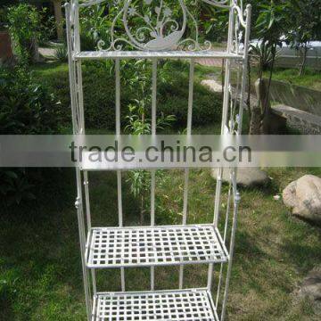 High Quality Antique Vintage Decorative Metal Garden Outdoor 4 Tiers Flower Shelf