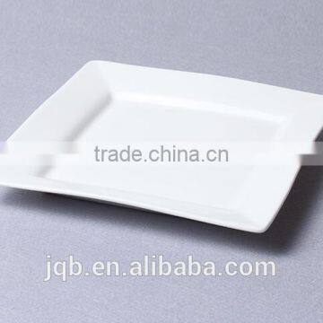 Customized White Ceramic Square Dinner Plates