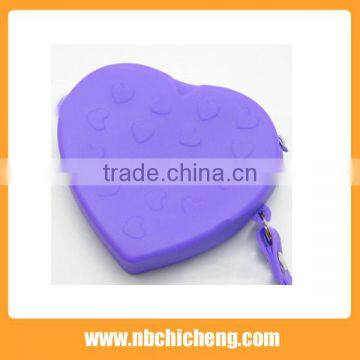 Promotional Gifts Heart Shape Coin Bag Silicone Mini Purse Silicone Coin Purse photo-3