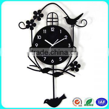 DIY BLack Wall Clocks Square Shape Wall Clock For Home Decoration photo-3