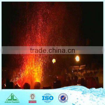 Dancing fountain, with fire feature and explosive effection