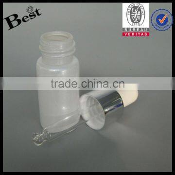 Cosmetic Packaging Hot Products 20 ml 30 ml Glass Dropper Bottle White Essential Oil Bottle Silver Aluminum Dropper White Rubber photo-2